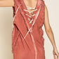 Criss cross Lace up Open Back Tank Top - Southern Grace Creations