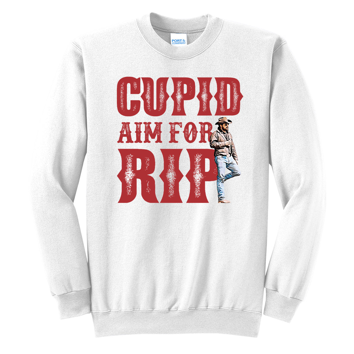 Cupid Aim For Rip - White (Tee/Hoodie/Sweatshirt) - Southern Grace Creations