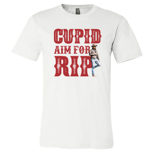 Cupid Aim For Rip - White (Tee/Hoodie/Sweatshirt) - Southern Grace Creations