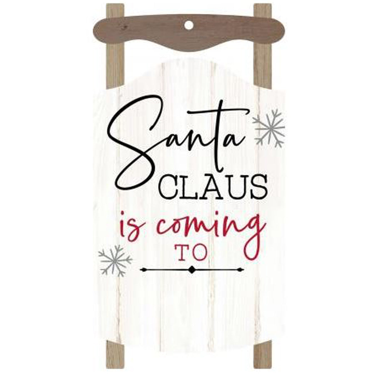 DASHING THROUGH THE SNOW SLED ORNAMENT SANTA CLAUS - ENGRAVABLE - Southern Grace Creations