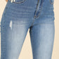 Dark wash distressed skinny jeans - Southern Grace Creations