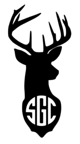 Deer Head Monogram Decal - Southern Grace Creations