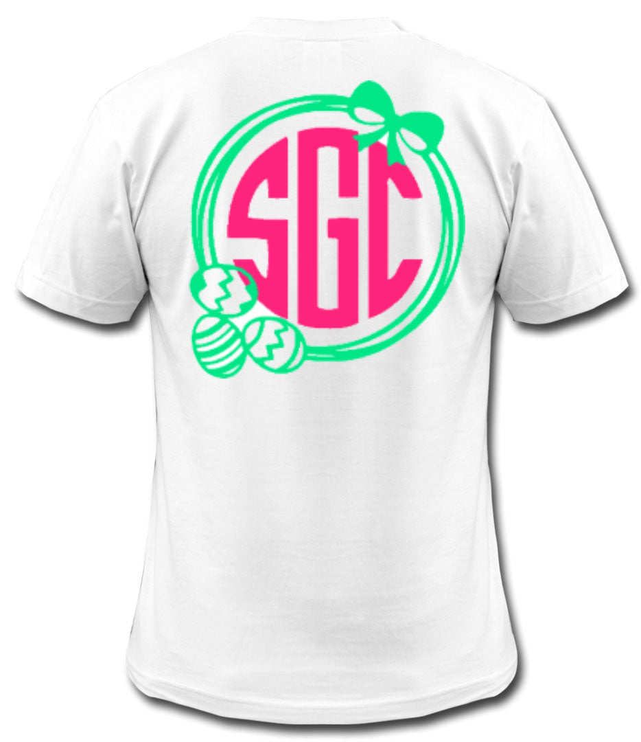 Easter Egg Monogram Tee - Southern Grace Creations