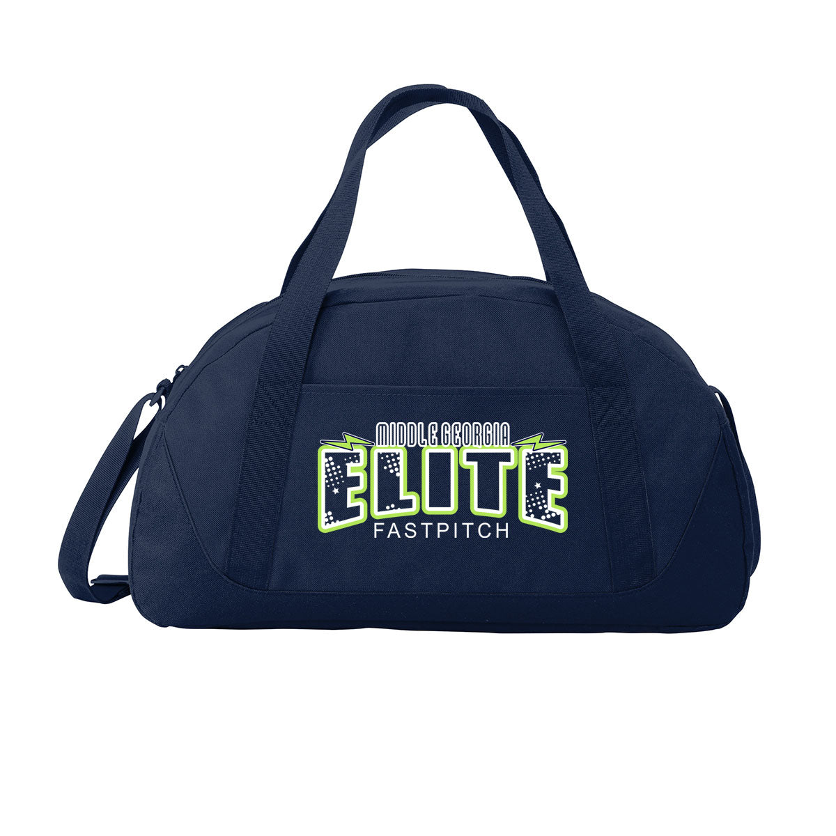 Elite - Dome Duffel Bag with Lightening Bolt Logo - Navy (BG818) - Southern Grace Creations
