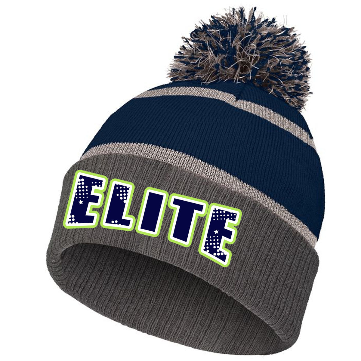 Elite - Elite Holloway Reflective Beanie (223816) - Navy/Carbon - Southern Grace Creations