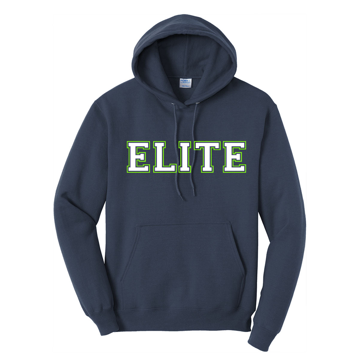 Elite - Elite Varsity P&C Fleece Hoodie (PC78H) - Navy - Southern Grace Creations