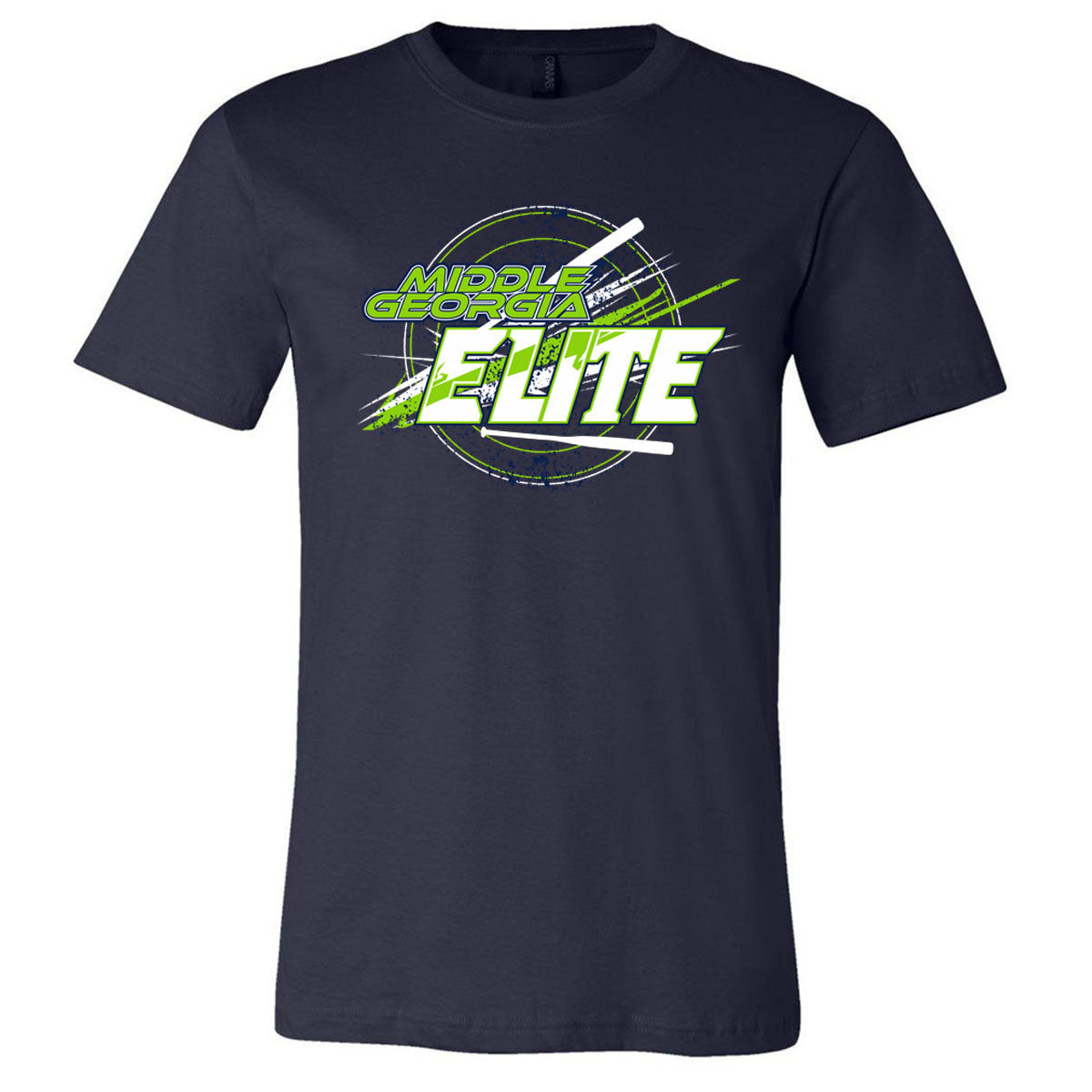 Elite - Middle Georgia Elite Splatter - Navy Tee - Southern Grace Creations