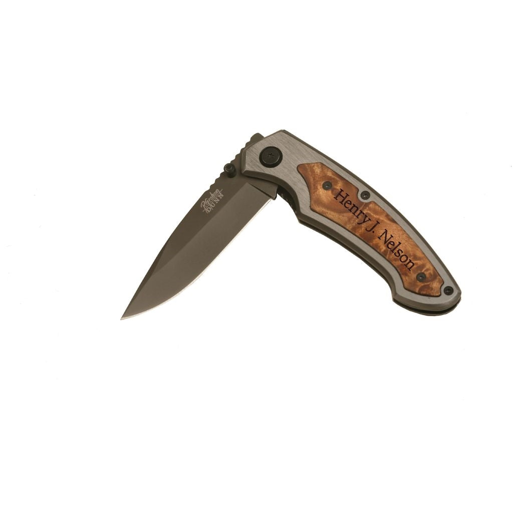 Engraveable wood pocket knife - Southern Grace Creations