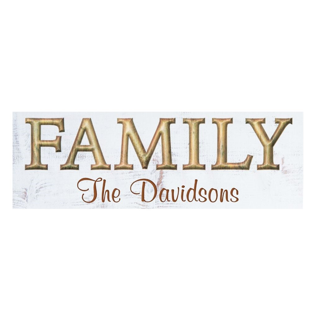 FAMILY CARVED SIGN - Engravable (ZBHB0210) - Southern Grace Creations