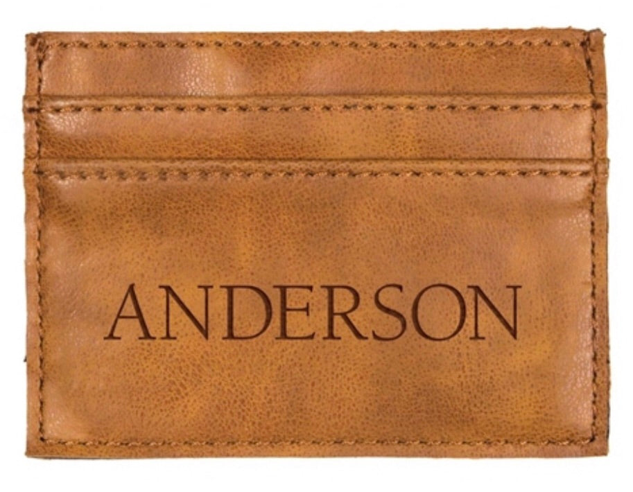 FAUX LEATHER CREDIT CARD WALLET - Engravable (ZWAL0001) - Southern Grace Creations