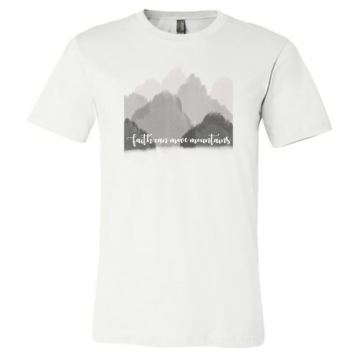 Faith Can Move Mountains Tee (White Tee) - Southern Grace Creations