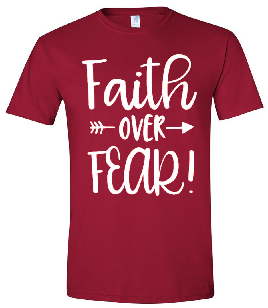 Faith Over Fear - Garnet Short Sleeve Tee - Southern Grace Creations