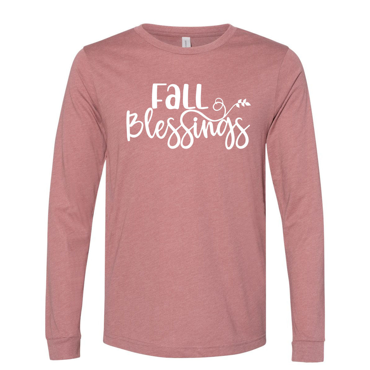 Fall Blessings - Mauve Long Sleeves Tee - Southern Grace Creations