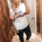 Fall Distressed Truck - White Short-Sleeve Tee - Southern Grace Creations