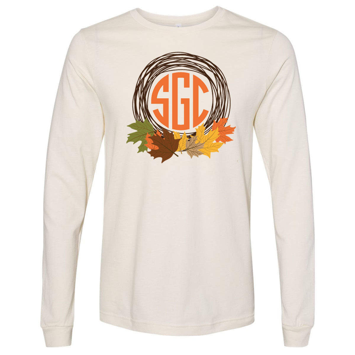 "Falling" for Jesus Monogram Circle Tee - Southern Grace Creations