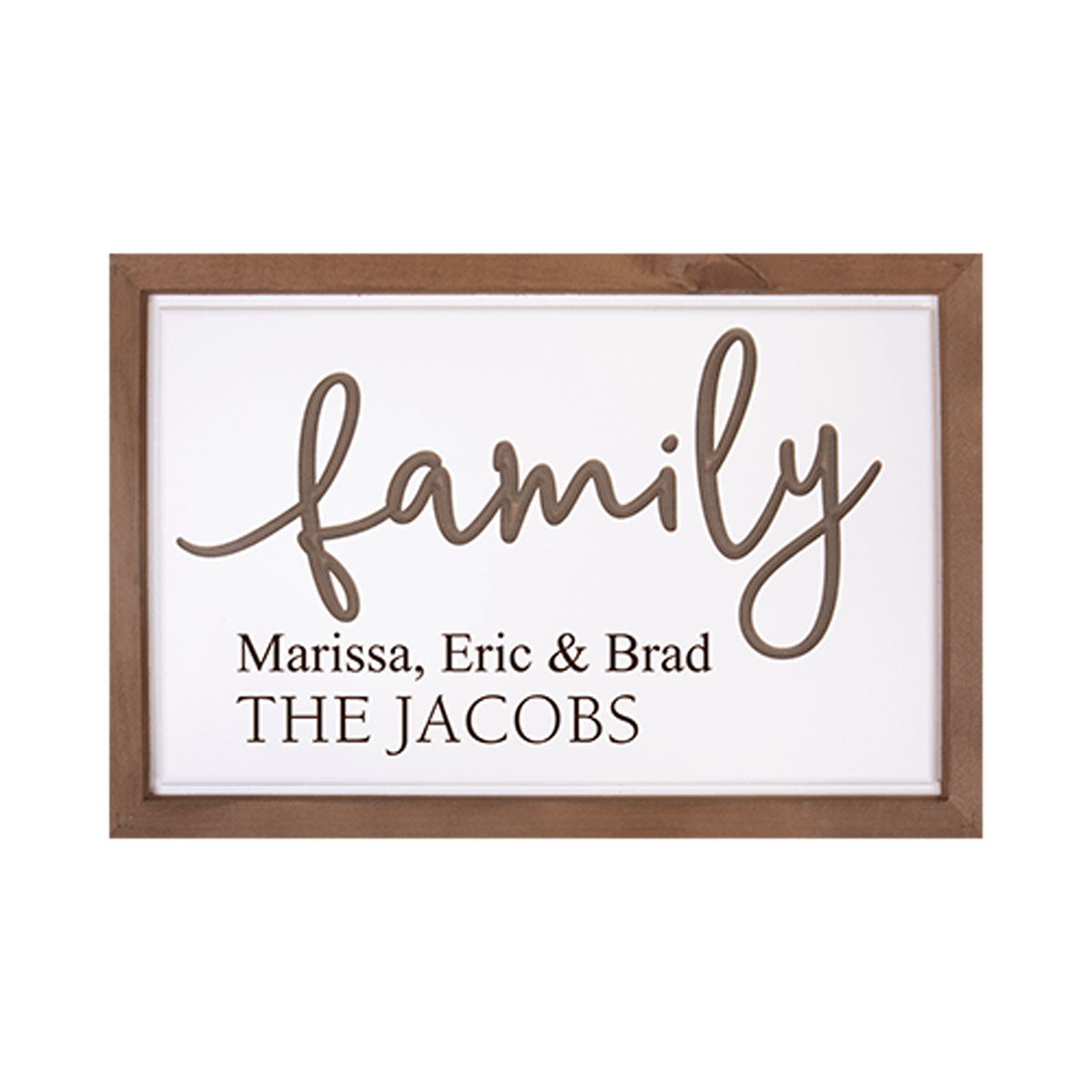 Family Wood Sign (Engravable) - Southern Grace Creations