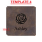 Faux Leather Coaster W/ Holder - Engravable (ZCOS0042) - Southern Grace Creations