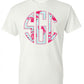 Flamingo Flock Circle Monogram Printed Shirt - Southern Grace Creations