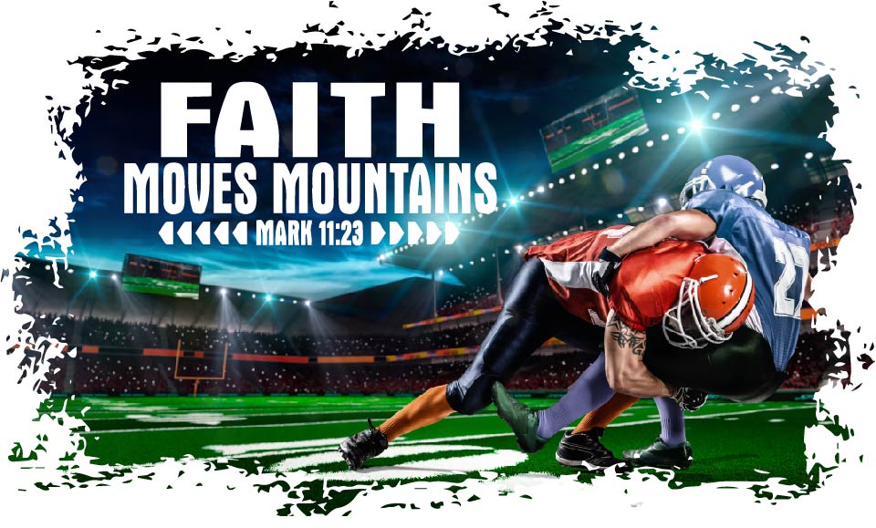 Football "Faith Moves Mountains" Tee - Southern Grace Creations
