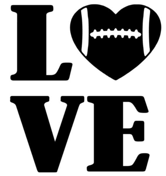 Football Love Decal - Southern Grace Creations