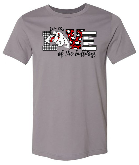 For the Love of the Bulldogs - Storm Short/Long Sleeve Tee - Southern Grace Creations