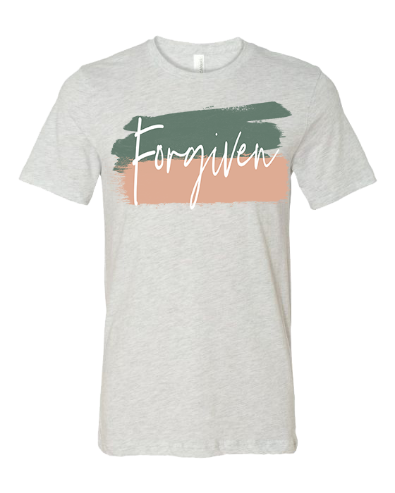Forgiven Tee - Ash - Southern Grace Creations