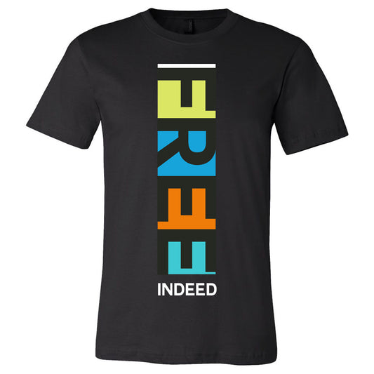 Free Indeed - Black Short Sleeves Tee - Southern Grace Creations