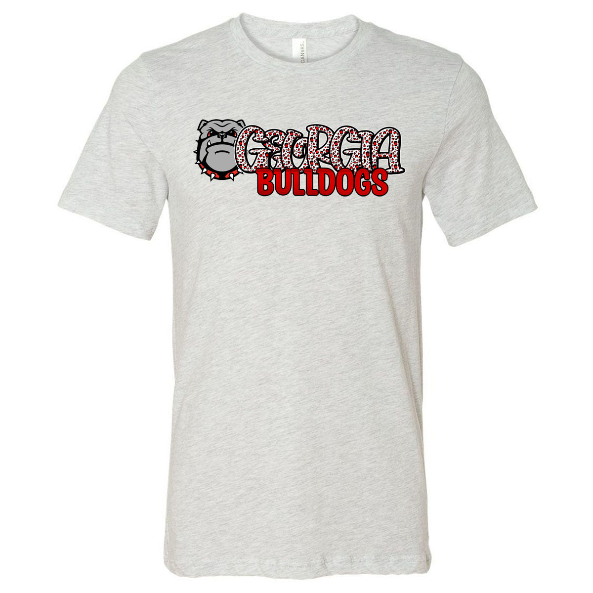 Georgia Bulldogs Leopard Letters - Ash (Tee/Hoodie/Sweatshirt) - Southern Grace Creations