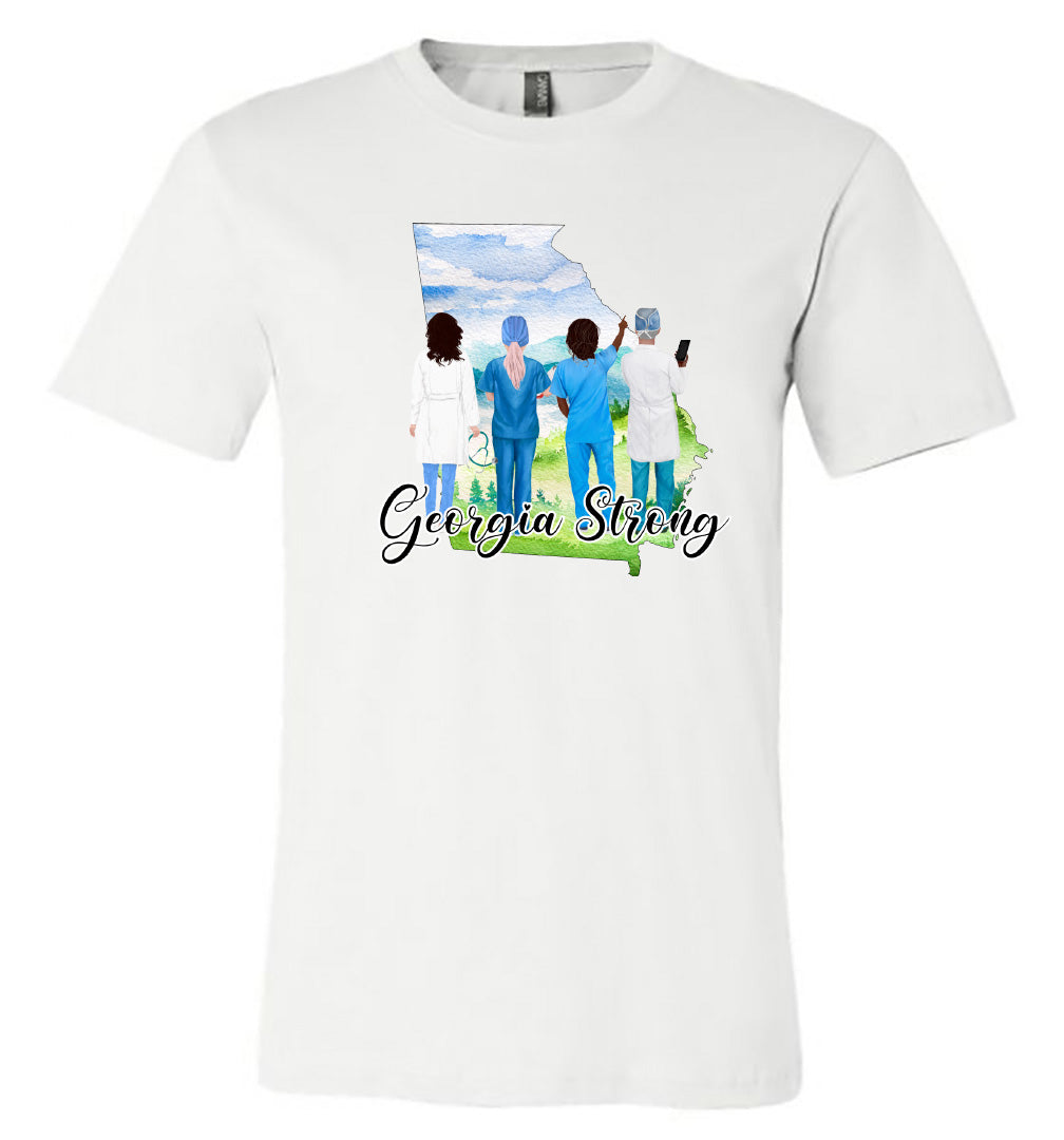 Georgia Strong - Medical - White Short-Sleeve Tee - Southern Grace Creations