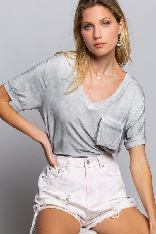 Girly Meets Basic Short Sleeve Top - Southern Grace Creations