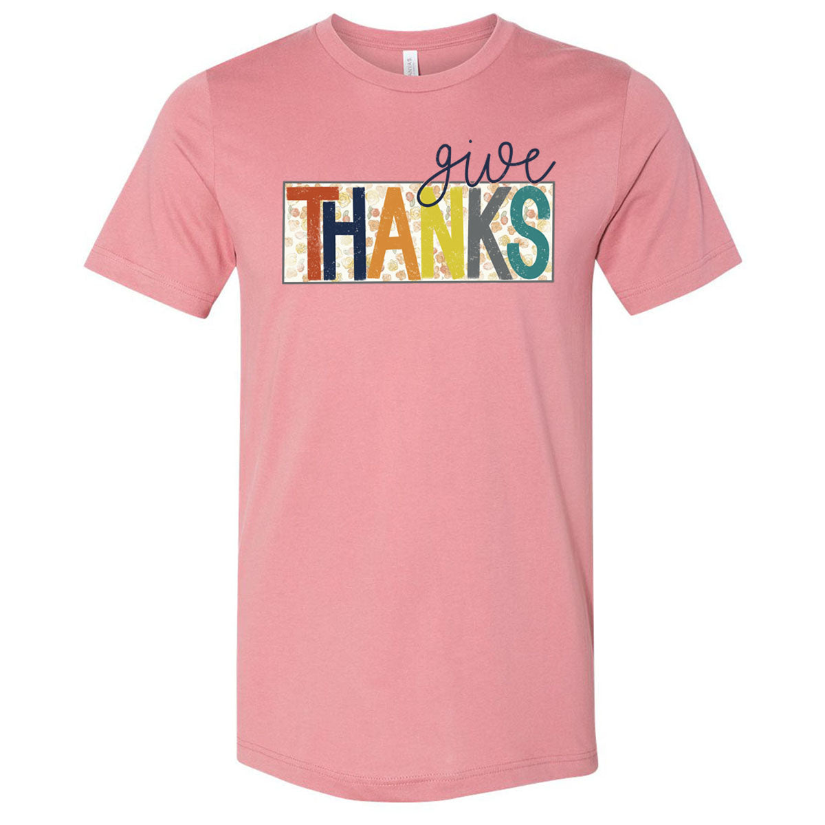Give Thanks Floral Box - Mauve Tee - Southern Grace Creations
