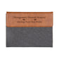 Grey & Tan Faux Leather Padfolio - Small - Southern Grace Creations