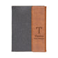 Grey & Tan Faux Leather Padfolio - Small - Southern Grace Creations