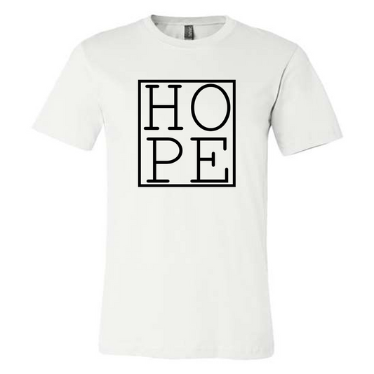 HOPE - White Tee - Southern Grace Creations