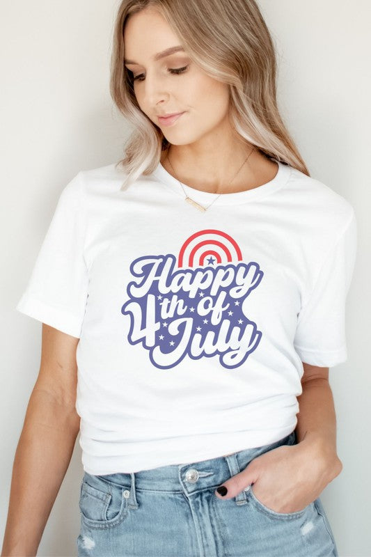 Happy 4th of July Graphic Tee - Southern Grace Creations