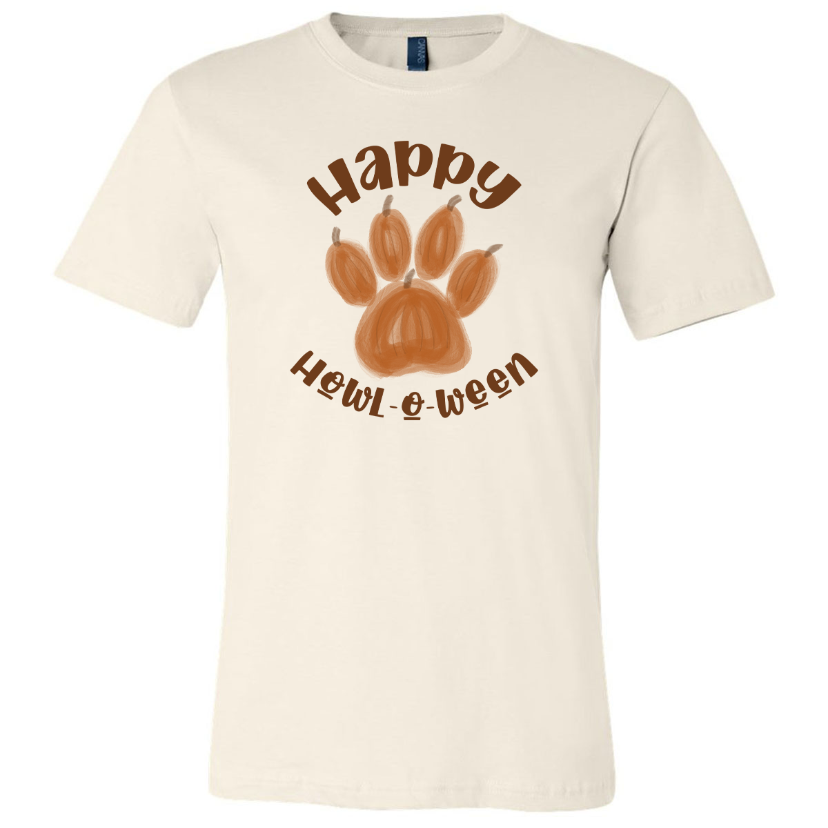 Happy Howl-O-ween Tee - Natural - Southern Grace Creations
