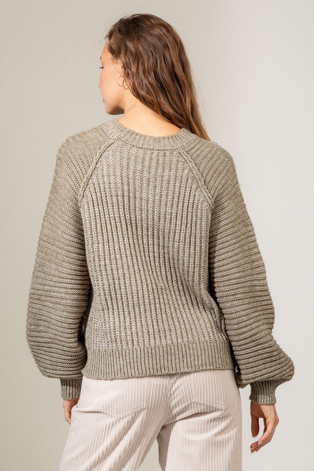Hilda Sweater-Olive - Southern Grace Creations