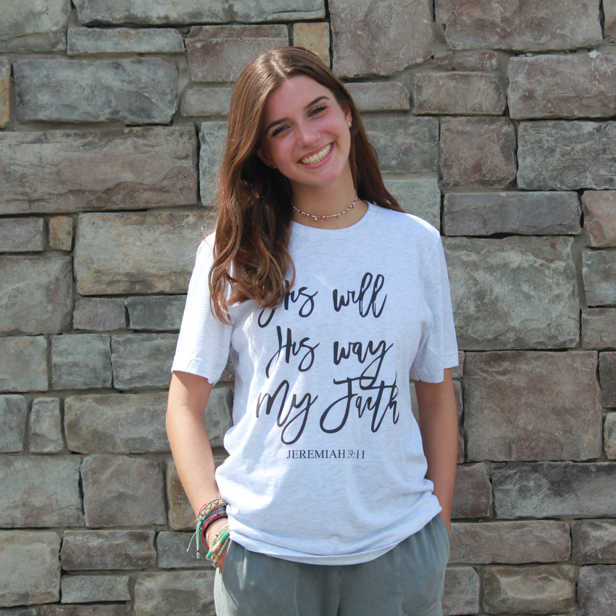 His Will His Way My Faith Tee (Ash Tee) - Southern Grace Creations