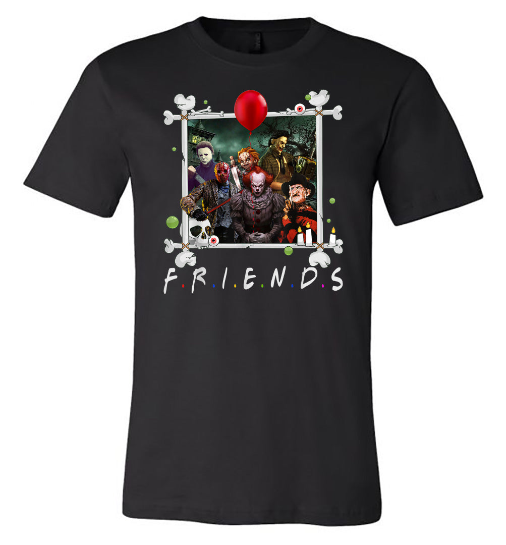 Horror - Friends with Bone Frame - Black Short Sleeve Tee - Southern Grace Creations