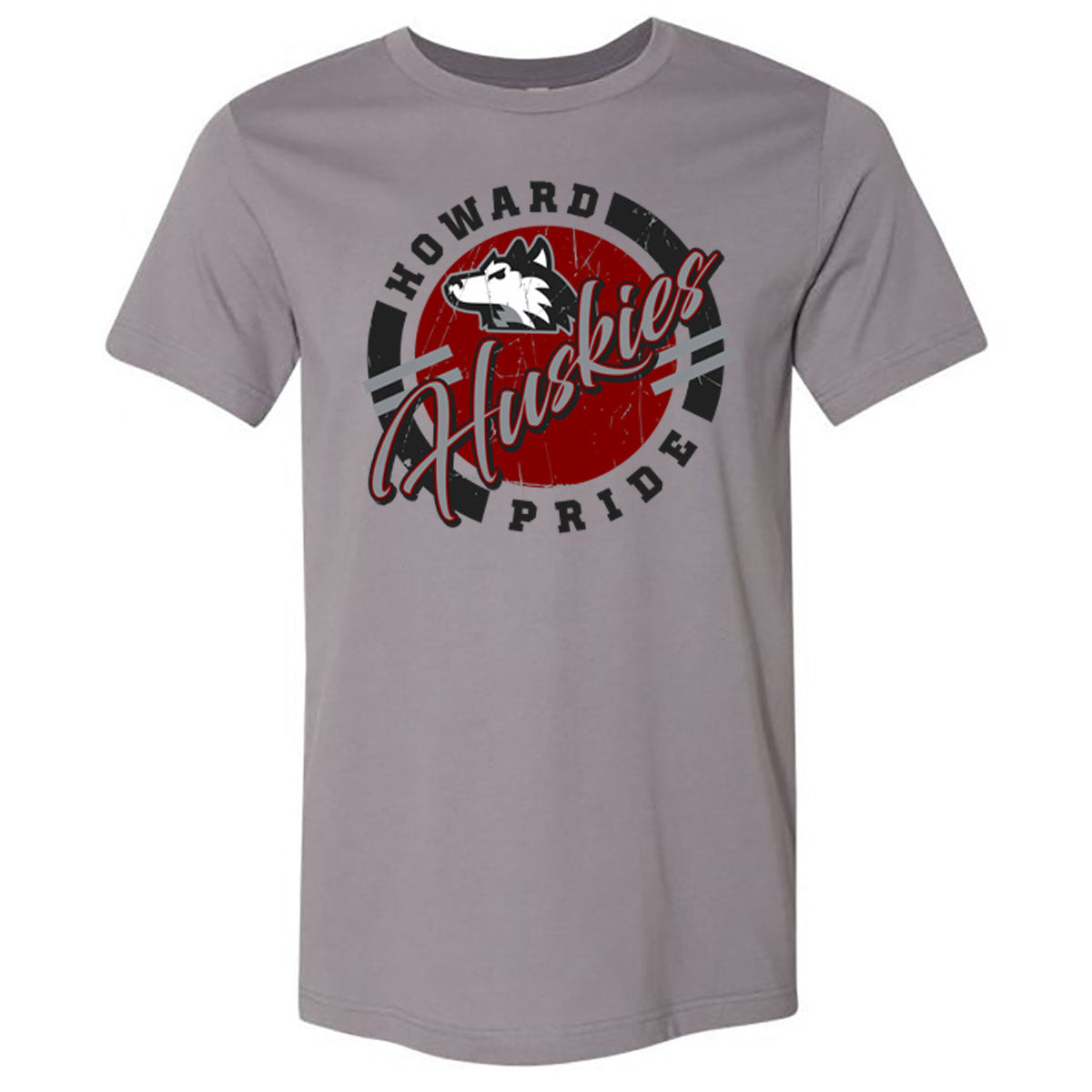 Howard - Howard Huskies Pride Circle - Storm Short Sleeve Tee - Southern Grace Creations