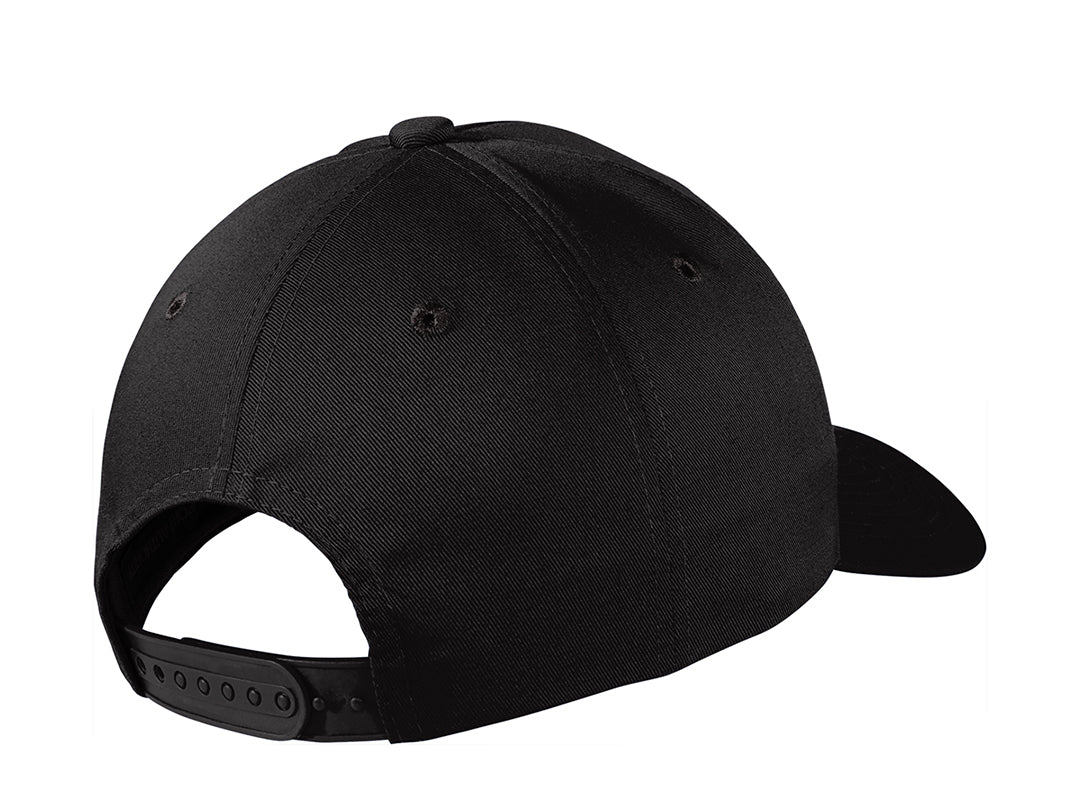 Howard Port Authority Snapback Fine Twill Cap (C801) - Black - Southern Grace Creations