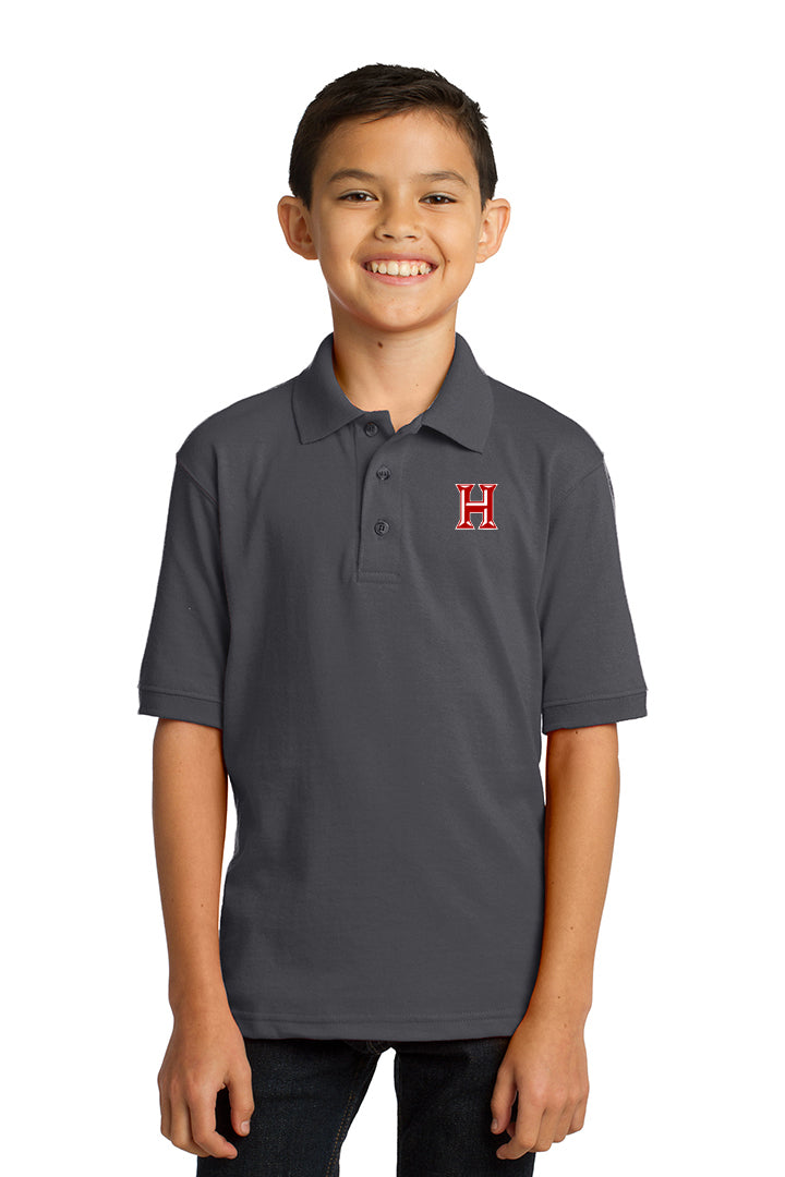 Howard - Toddler/Youth Polo - Charcoal (kp55y) - Southern Grace Creations