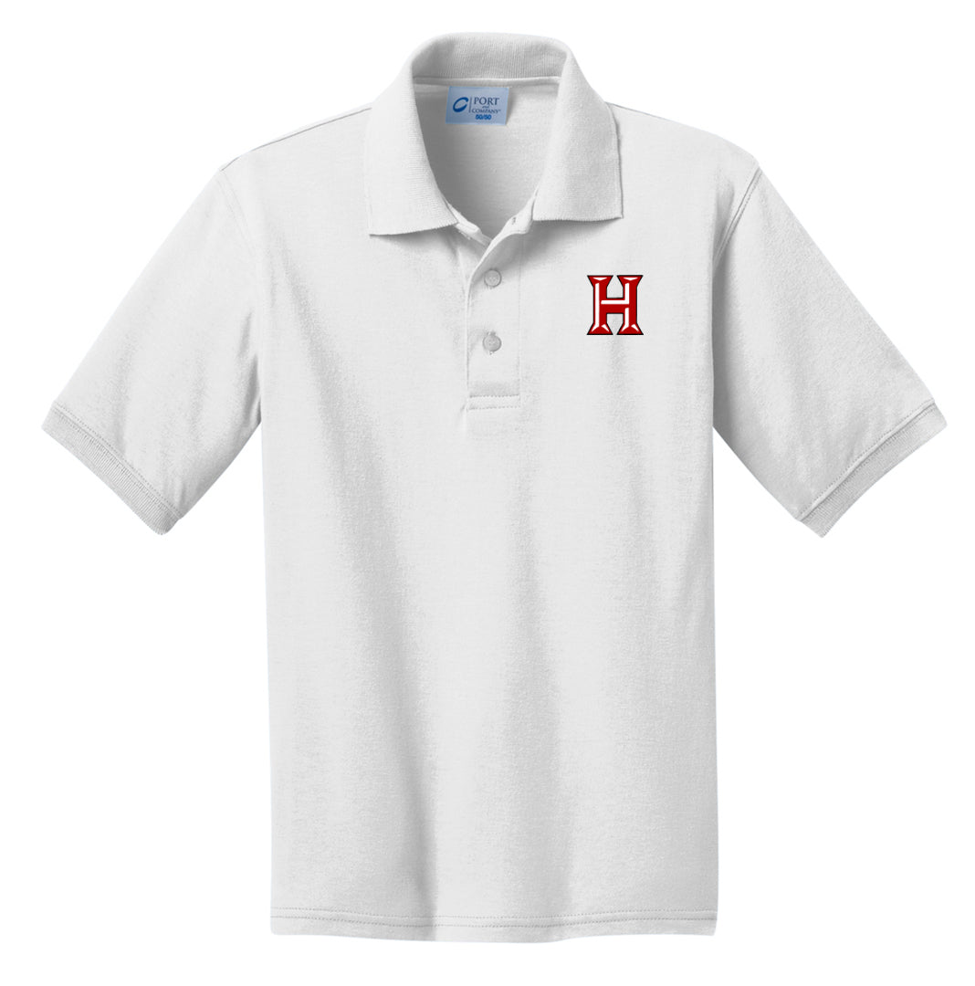 Howard - Toddler/Youth Polo - White (kp55y) - Southern Grace Creations