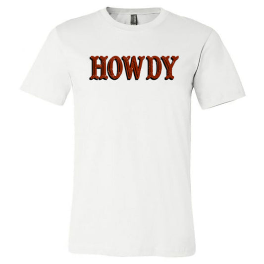 Howdy Yall TEE -  Graphic White Tee - Southern Grace Creations