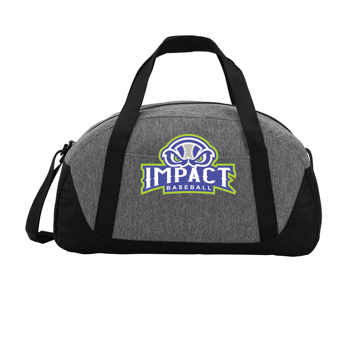 Impact - Dome Duffel Bag with Impact Baseball Logo - Heather Grey (BG818) - Southern Grace Creations