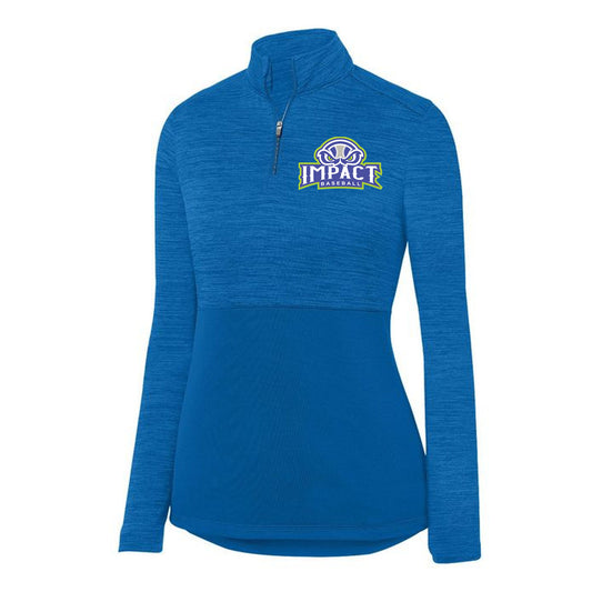 Impact - Ladies Shadow Tonal Heather 1/4 Zip Pullover (2909) - Royal - Southern Grace Creations