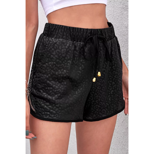 In the Wild- Silk Leopard Shorts - Southern Grace Creations