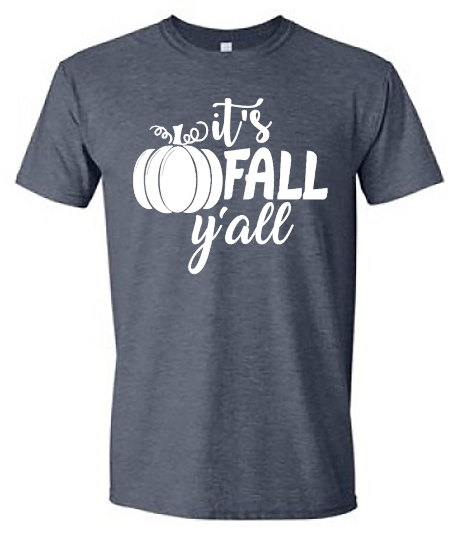It's Fall Y'all - Heather Short-Sleeves Tee - Southern Grace Creations