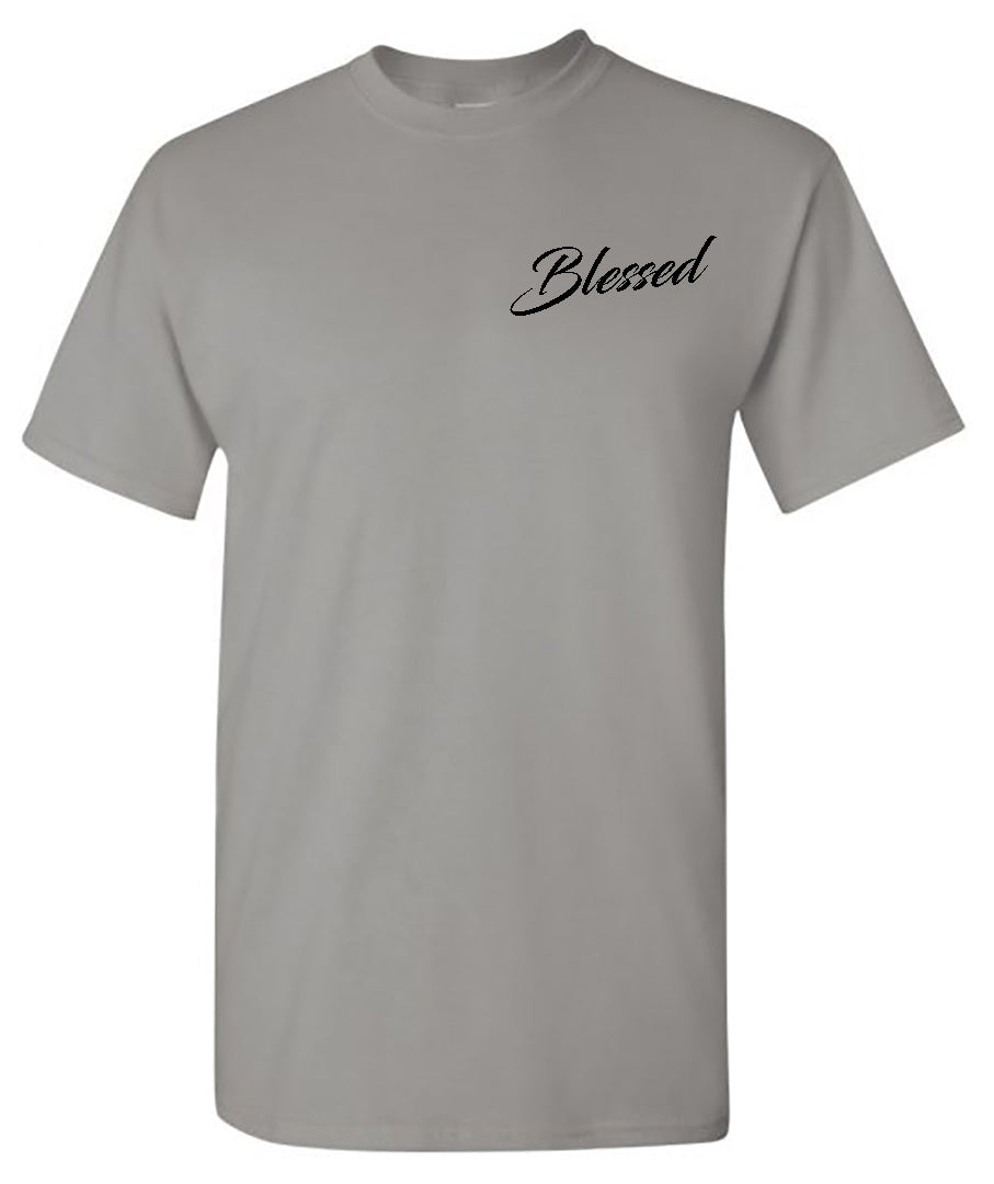 It's more Blessed to give than to retrieve - Gravel Grey Short Sleeve Tee - Southern Grace Creations