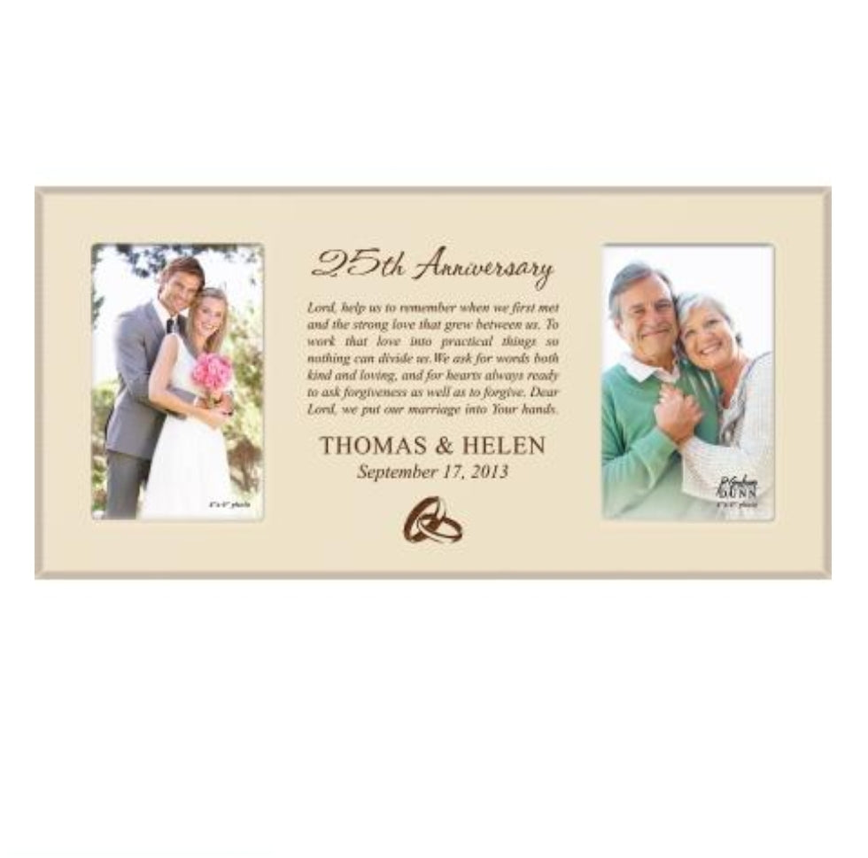 Ivory Double Photo Frame - Southern Grace Creations